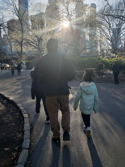 Walking into Cnreal Park