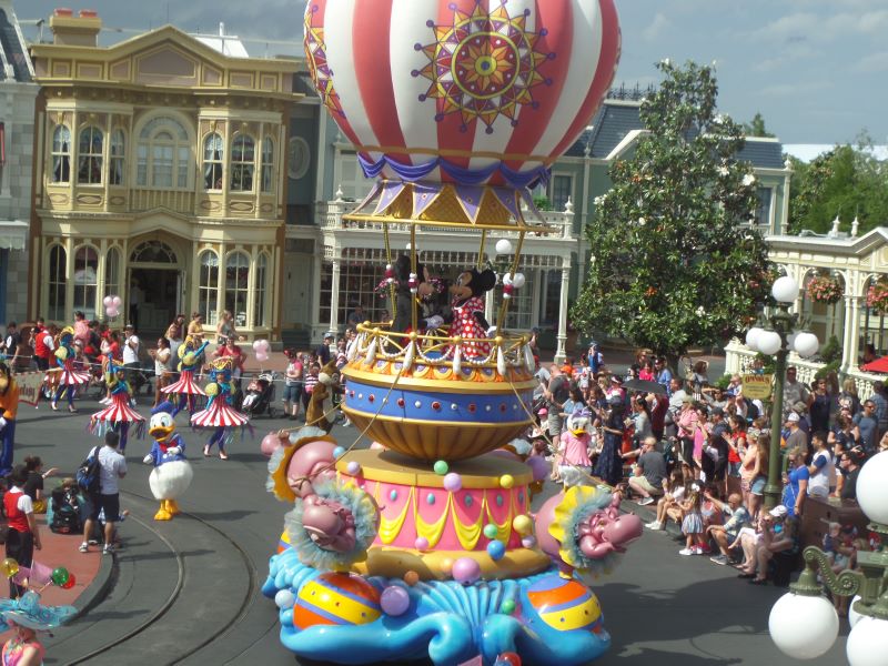 Mickey Ballon Float in the Parade