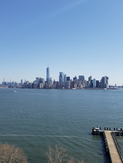 Lower Manhattan view from Liberty Island